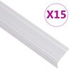 vidaXL Profili a L per Gradini 15 pz in Alluminio 90 cm Argento