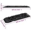 vidaXL Tavole di Trazione 2 pz Nere 107x31x7 cm Nylon