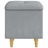 vidaXL Pouf con Storage Grigio chiaro 40 x 40 x 45 cm Tessuto
