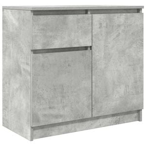 vidaXL Credenza con Cassetto Grigio Cemento 71x35x65 cm in Truciolato