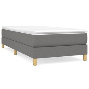 vidaXL Struttura Letto a Rete a Molle Grigio Scuro 90x200 cm Tessuto