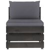 vidaXL Set Salotto da Giardino 6pz con Cuscini Legno Impregnato Grigio