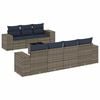 vidaXL Set Divani da Giardino 8 pz con Cuscini Grigio in Polyrattan