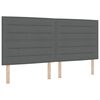 vidaXL Letto a molle con materasso Grigio scuro 200 x 200 cm Tessuto