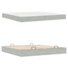 vidaXL Struttura letto con materasso 2 pcs Grigio chiaro Velluto