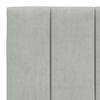 vidaXL Cuscino Testiera Hanko Grigio Chiaro 100 cm in Velluto