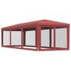 vidaXL Tenda per Feste con Pareti Laterali in Rete Rossa 3x9 m HDPE