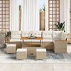 vidaXL Set Divano da Giardino 10 pcs Beige polyrattan