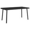 vidaXL Tavolino da Giardino Rettangolare Nero 80x40x37 cm Polyrattan