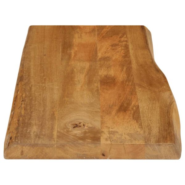 vidaXL Piano per Tavolo 80x40x3,8cm Bordi Vivi in Legno Massello Mango
