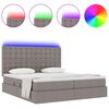 vidaXL Letto con luci a strisce a LED Talpa 180 x 200 cm Tessuto