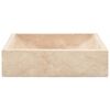 vidaXL Lavello 45x30x12 cm Marmo Lucido Crema
