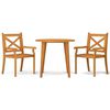 vidaXL Set Mobili da Pranzo per Giardino 3 pz Legno Massello di Acacia