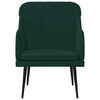 vidaXL Poltrona Verde Scuro 63x76x80 cm Velluto