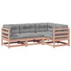 vidaXL Set Divani Giardino 4 pz Cuscini Legno Massello Abete Douglas