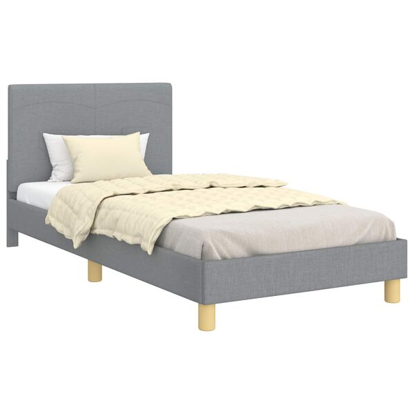 vidaXL Struttura letto bambini con testata Grigio chiaro 80 x 200 cm