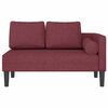 vidaXL Chaise Lounge con Cuscini Rosso Vino in Tessuto