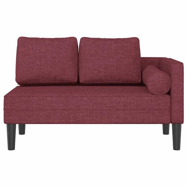 vidaXL Chaise Lounge con Cuscini Rosso Vino in Tessuto