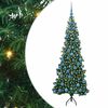 vidaXL Albero di Natale Artificiale Angolare con 300 LED Verde 180 cm