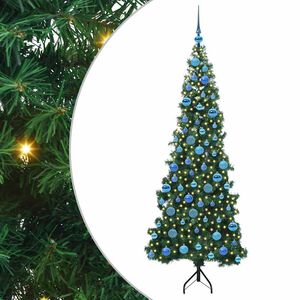 vidaXL Albero di Natale Artificiale Angolare con 300 LED Verde 180 cm