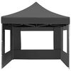 vidaXL Gazebo Pieghevole con Pareti in Alluminio 4,5x3m Antracite