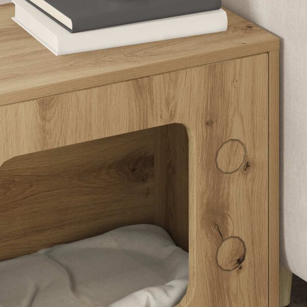 vidaXL Casa per Gatti Rovere Artigianale 51 x 30 x 52 cm