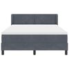 vidaXL Letto a molle con materasso Grigio scuro 200 x 140 cm Velluto