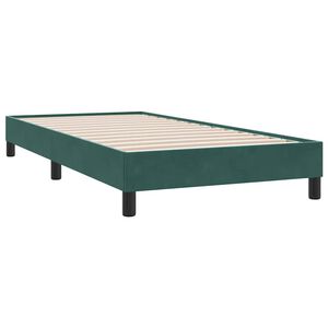 vidaXL Giroletto senza Materasso Verde Scuro 80x210 cm in Velluto