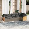 vidaXL Set Divano da Giardino 6 pz con Cuscini Grigio in Polyrattan