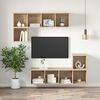 vidaXL Mobile TV da Parete Rovere Sonoma 37x37x107cm Legno Multistrato