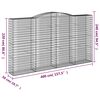 vidaXL Cesti Gabbioni ad Arco 4 pz 400x50x220/240 cm Ferro Zincato