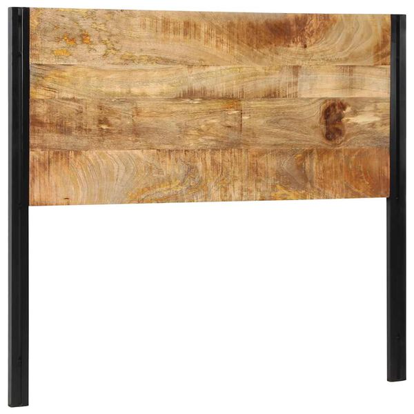 vidaXL Testiera 120 cm in Legno Massello di Mango e Ferro