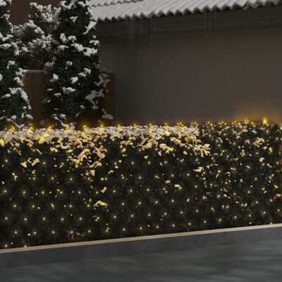 vidaXL Luci di Natale Rete Bianco Caldo 4x4m 544 LED Interni Esterni