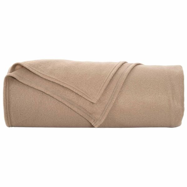 vidaXL Coperta Cammello 350 x 270 cm Panno