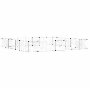 vidaXL Gabbia per Animali 28 Pannelli con Porta Nero 245x245x35 cm Acciaio