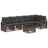 vidaXL Set Divano da Giardino 7 pz Grigio polyrattan