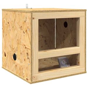 vidaXL Terrario Marrone 40 x 40 x 40 cm OSB