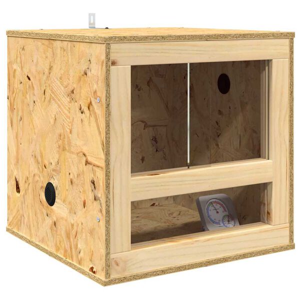 vidaXL Terrario Marrone 40 x 40 x 40 cm OSB