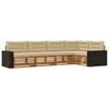 vidaXL Set di divani da esterno 5 pz Naturale e Beige Poliestere