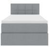 vidaXL Letto con contenitore e materasso Grigio chiaro 90 x 200 cm
