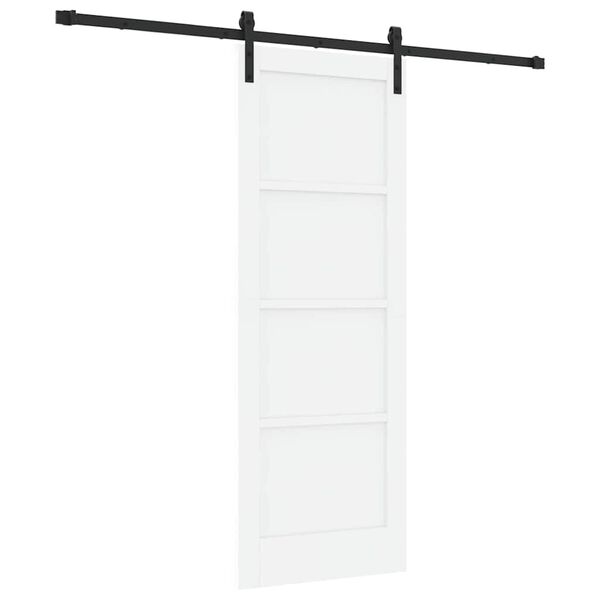 vidaXL Porta scorrevole Bianco 73,5 x 198,5 cm Pino massello