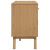 vidaXL Credenza OLDEN Grigia e Marrone 114x43x73,5 cm Massello di Pino