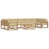 vidaXL Set di divani da esterno 6 pz Bianco e Beige