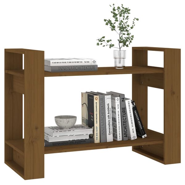 vidaXL Libreria/Divisorio Ambrato 80x35x56,5 cm Legno Massello di Pino