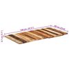 vidaXL Piano Tavolo Rettangolare 60x120 cm 25-27 mm Legno di Recupero