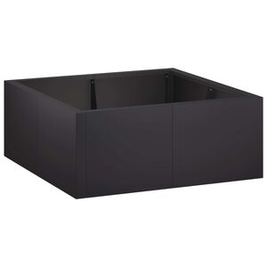 vidaXL Muro di contenimento 4 pz 100 x 100 x 30 cm Acciaio Nero