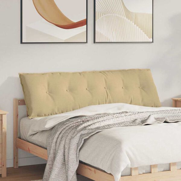 vidaXL Cuscino per Schiena Grigio Verde 160 x 50 cm Tessuto in Cords