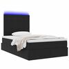 vidaXL Letto con contenitore e LED con led Nero 120 x 190 cm Velluto