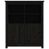 vidaXL Credenza Nera 83x41,5x100 cm in Legno Massello di Pino