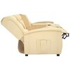 vidaXL Divano Reclinabile a 4 Posti con Portabicchieri Crema